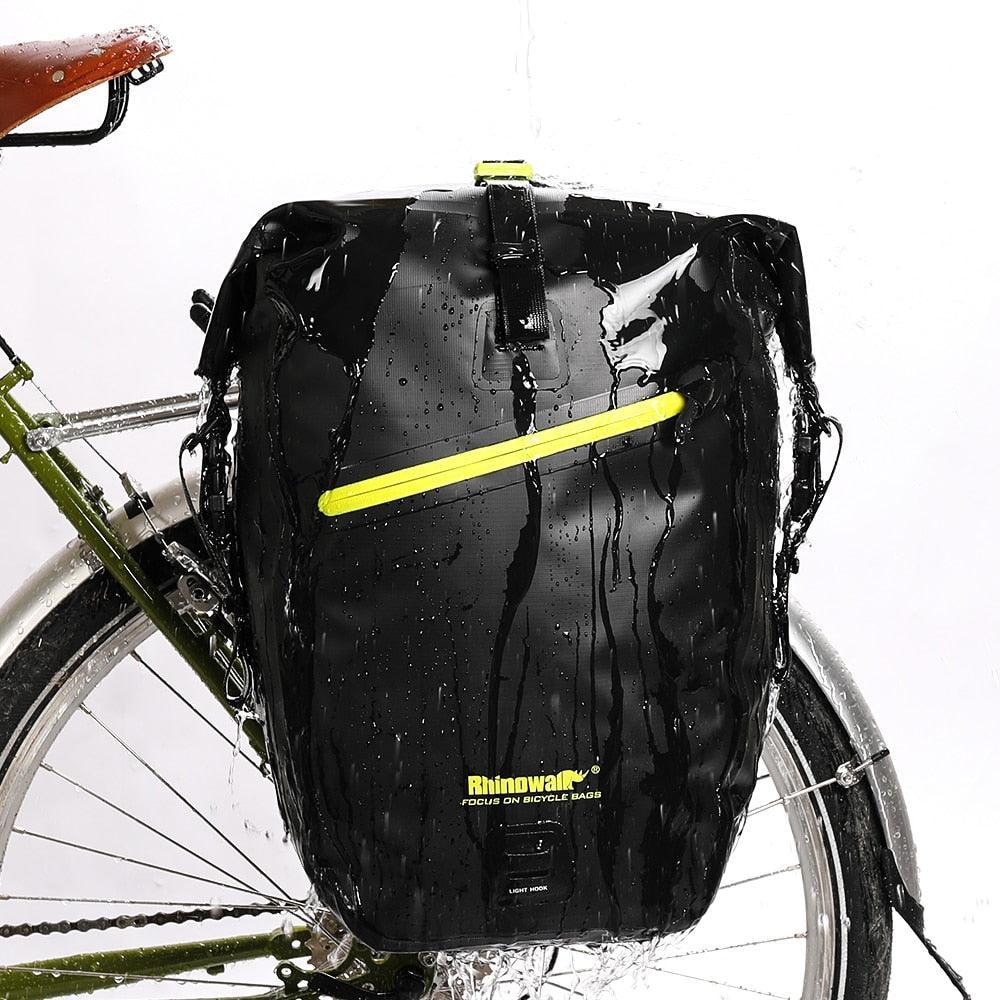 RHINOWALK 20L Waterproof Pannier Bag - Professional Bike Rear Rack Carrier - Full Seam Sealed Rainproof Trunk Bag for Touring &amp; Commuting (RK19662)