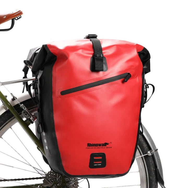 RHINOWALK 20L Waterproof Pannier Bag - Professional Bike Rear Rack Carrier - Full Seam Sealed Rainproof Trunk Bag for Touring &amp; Commuting (RK19662)