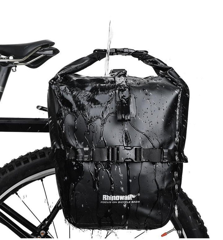 RHINOWALK 20L Waterproof Pannier Bag - Professional Bike Rear Rack Carrier - Full Seam Sealed Rainproof Trunk Bag for Touring &amp; Commuting (RK19662)