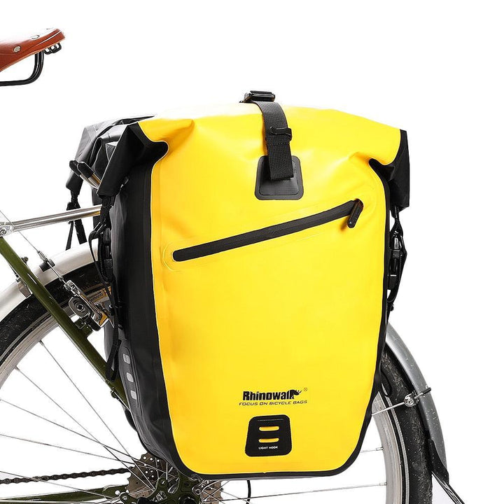 RHINOWALK 20L Waterproof Pannier Bag - Professional Bike Rear Rack Carrier - Full Seam Sealed Rainproof Trunk Bag for Touring &amp; Commuting (RK19662)