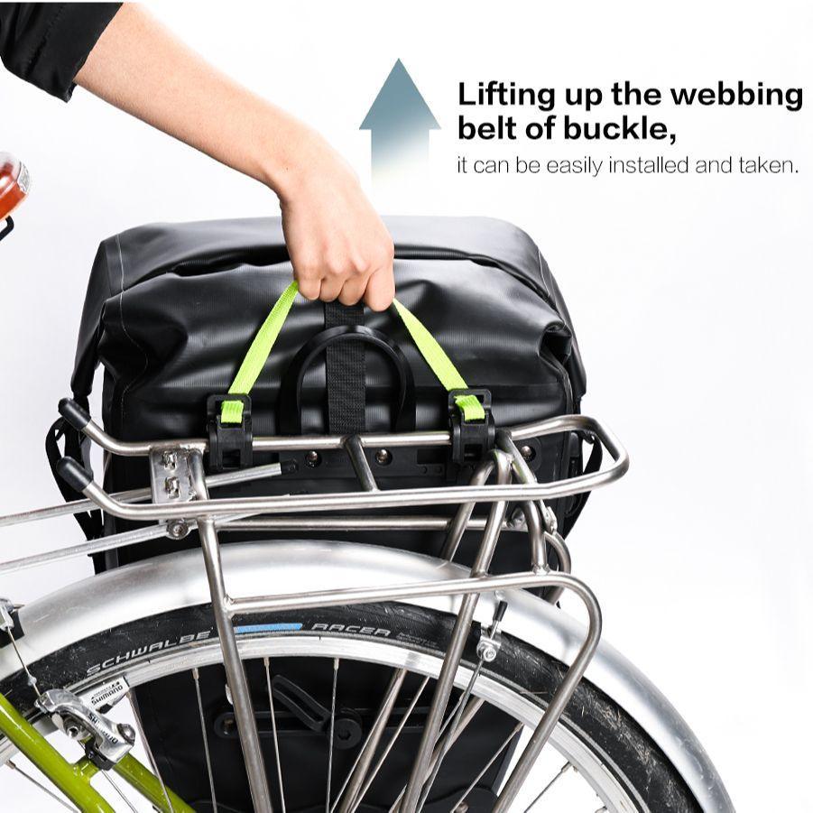 RHINOWALK 20L Waterproof Pannier Bag - Professional Bike Rear Rack Carrier - Full Seam Sealed Rainproof Trunk Bag for Touring &amp; Commuting (RK19662)