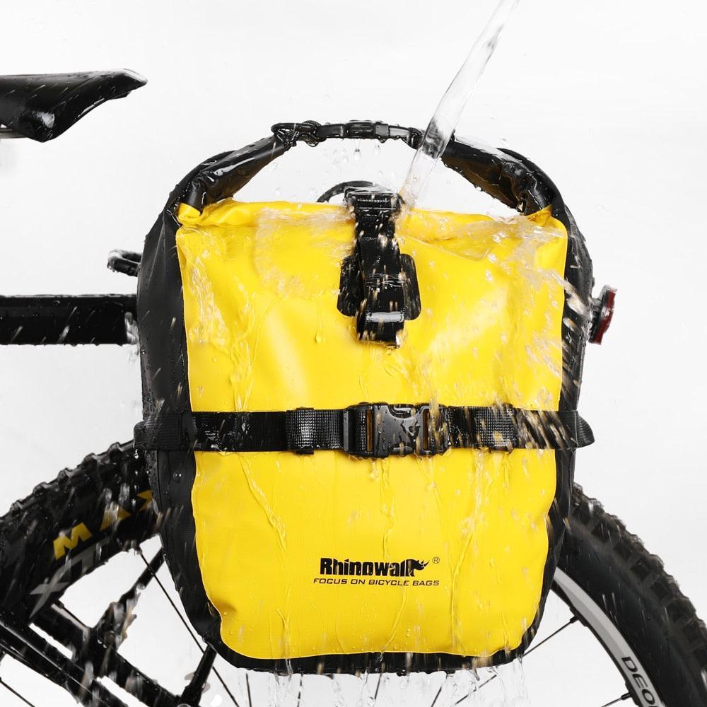 RHINOWALK 20L Waterproof Pannier Bag - Professional Bike Rear Rack Carrier - Full Seam Sealed Rainproof Trunk Bag for Touring &amp; Commuting (RK19662)
