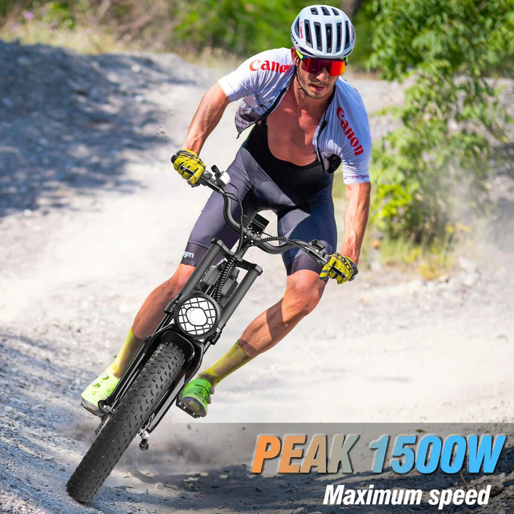 Ridstar CR20 1500W All-Terrain Fat Tire E-Bike | 48V 20Ah Removable Battery