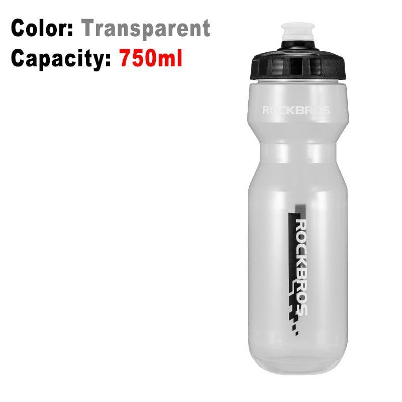 ROCKBROS 750ml Cycling Water Bottle - Food Grade PP5 Material - Squeeze Jet Spout with Dust Cover - Lightweight Leakproof Sports Bottle for MTB &amp; Road Bike
