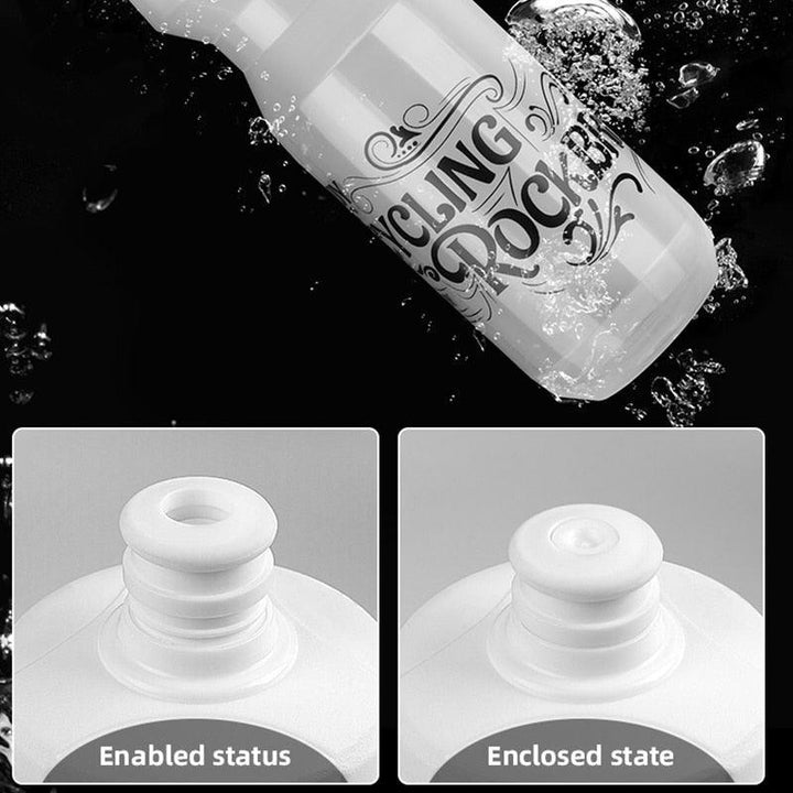 ROCKBROS 750ml Cycling Water Bottle - Food Grade PP5 Material - Squeeze Jet Spout with Dust Cover - Lightweight Leakproof Sports Bottle for MTB &amp; Road Bike