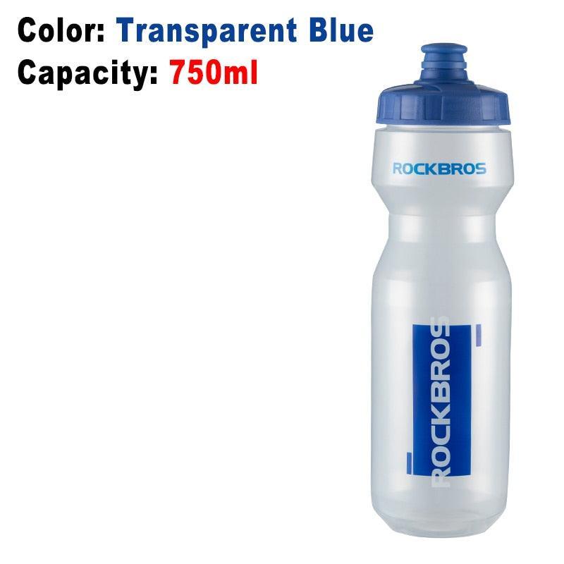 ROCKBROS 750ml Cycling Water Bottle - Food Grade PP5 Material - Squeeze Jet Spout with Dust Cover - Lightweight Leakproof Sports Bottle for MTB &amp; Road Bike