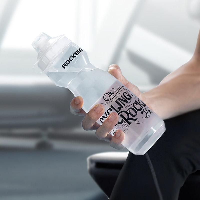 ROCKBROS 750ml Cycling Water Bottle - Food Grade PP5 Material - Squeeze Jet Spout with Dust Cover - Lightweight Leakproof Sports Bottle for MTB &amp; Road Bike