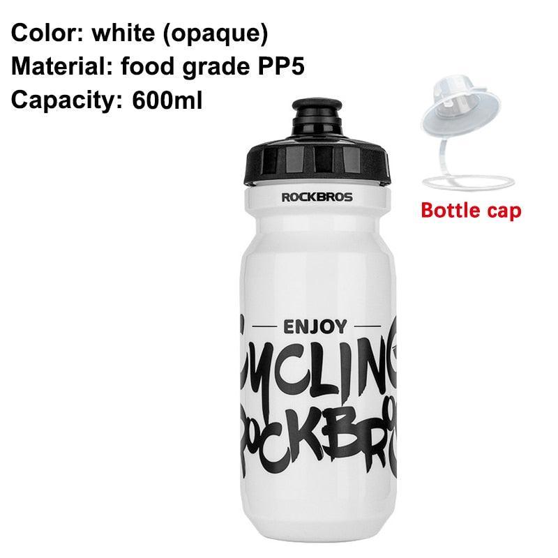 ROCKBROS 750ml Cycling Water Bottle - Food Grade PP5 Material - Squeeze Jet Spout with Dust Cover - Lightweight Leakproof Sports Bottle for MTB &amp; Road Bike