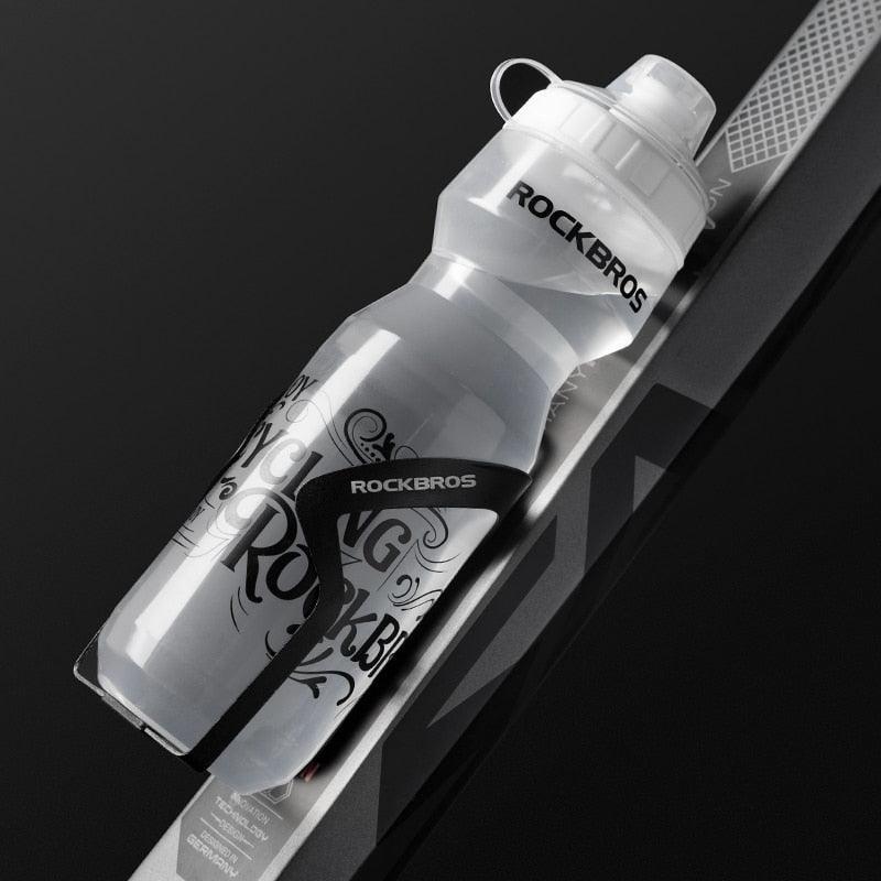 ROCKBROS 750ml Cycling Water Bottle - Food Grade PP5 Material - Squeeze Jet Spout with Dust Cover - Lightweight Leakproof Sports Bottle for MTB &amp; Road Bike