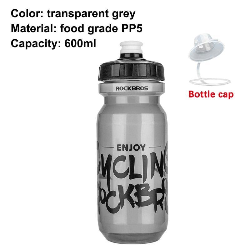 ROCKBROS 750ml Cycling Water Bottle - Food Grade PP5 Material - Squeeze Jet Spout with Dust Cover - Lightweight Leakproof Sports Bottle for MTB &amp; Road Bike