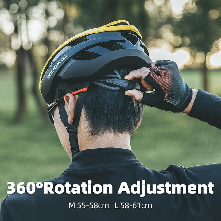 ROCKBROS Ultralight Bicycle Helmet - 250g One-Piece Molding Safety Cap - 18 Air Vents Breathable Cycling Helmet with Magnetic Buckle for MTB &amp; E-Bike
