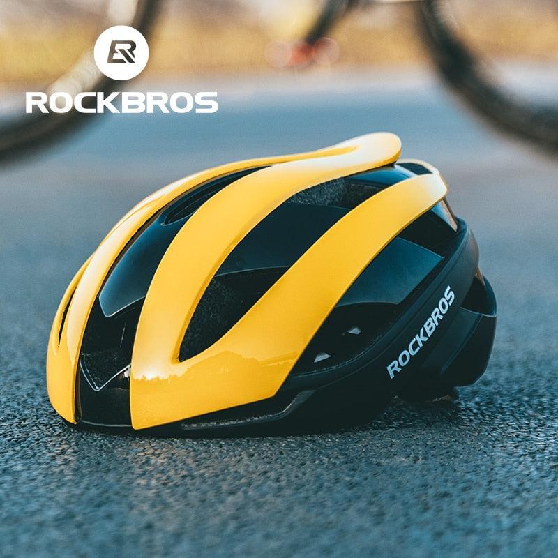 ROCKBROS Ultralight Bicycle Helmet - 250g One-Piece Molding Safety Cap - 18 Air Vents Breathable Cycling Helmet with Magnetic Buckle for MTB &amp; E-Bike