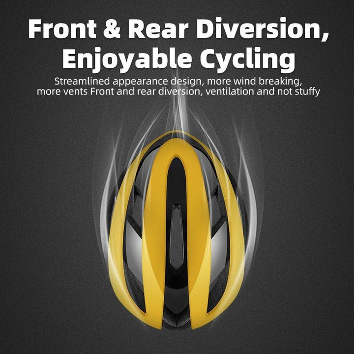 ROCKBROS Ultralight Bicycle Helmet - 250g One-Piece Molding Safety Cap - 18 Air Vents Breathable Cycling Helmet with Magnetic Buckle for MTB &amp; E-Bike