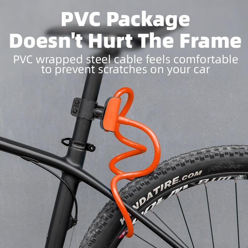 ROCKBROS Professional Bike Cable Lock - 1.1m Anti-Theft Steel Wire Lock - High Security Copper Core for MTB, Road Bike &amp; Scooter
