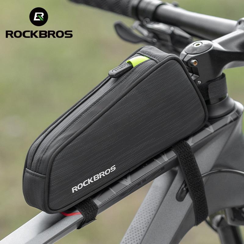 ROCKBROS Ultralight Bike Top Tube Bag - 1.1L Hard Shell Frame Pouch - Aerodynamic &amp; Rainproof Storage for MTB &amp; Road Cycling