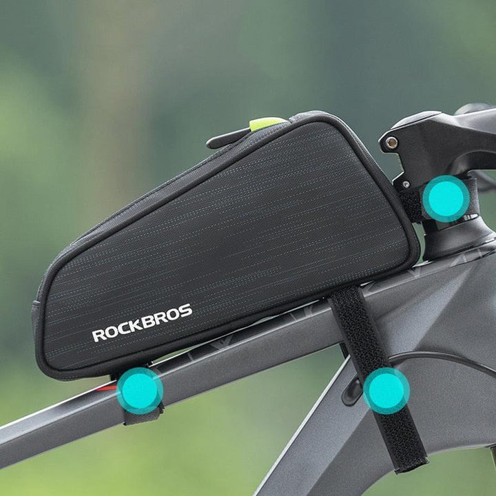 ROCKBROS Ultralight Bike Top Tube Bag - 1.1L Hard Shell Frame Pouch - Aerodynamic &amp; Rainproof Storage for MTB &amp; Road Cycling