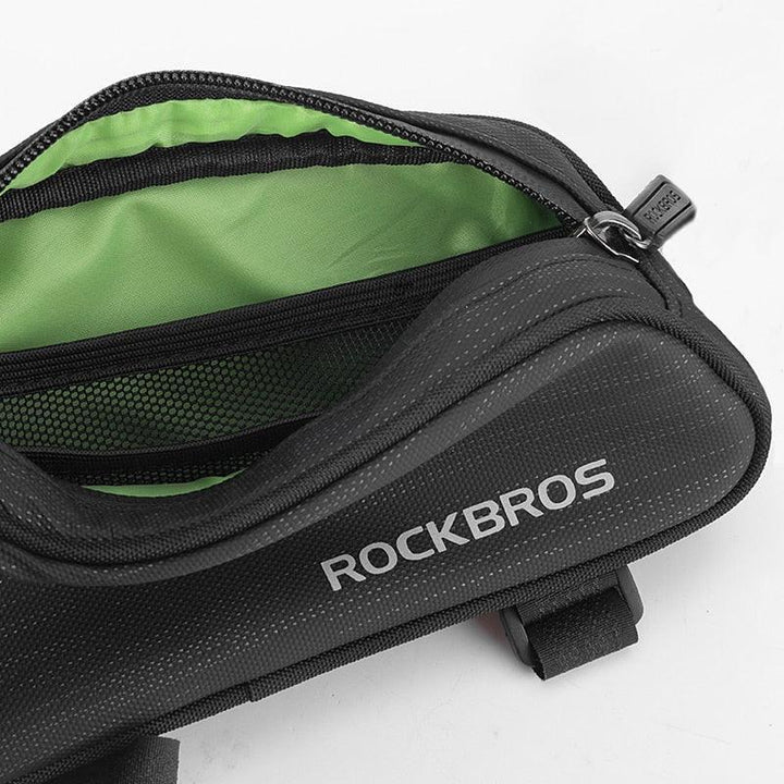 ROCKBROS Ultralight Bike Top Tube Bag - 1.1L Hard Shell Frame Pouch - Aerodynamic &amp; Rainproof Storage for MTB &amp; Road Cycling