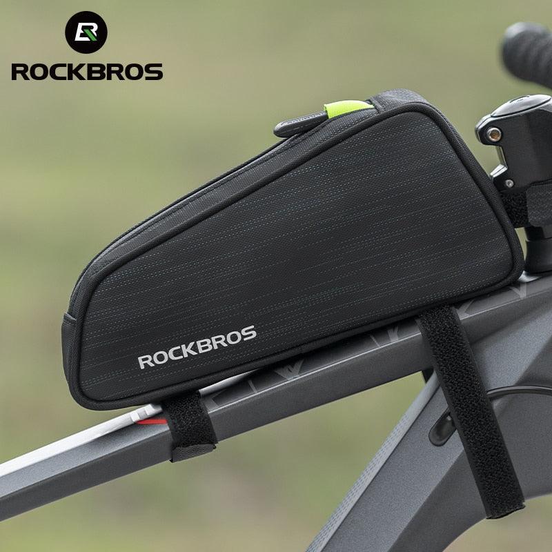 ROCKBROS Ultralight Bike Top Tube Bag - 1.1L Hard Shell Frame Pouch - Aerodynamic &amp; Rainproof Storage for MTB &amp; Road Cycling