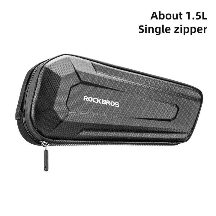 ROCKBROS B67 Hard Shell Bicycle Bag - Anti-Deformation Top Tube Bag - Rainproof MTB &amp; Road Bike Frame Pouch with Layered Storage