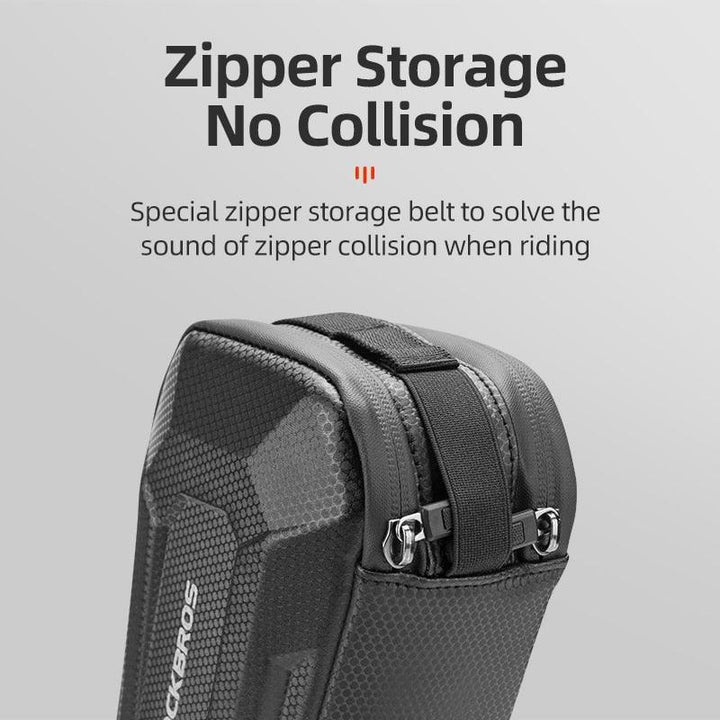 ROCKBROS B67 Hard Shell Bicycle Bag - Anti-Deformation Top Tube Bag - Rainproof MTB &amp; Road Bike Frame Pouch with Layered Storage