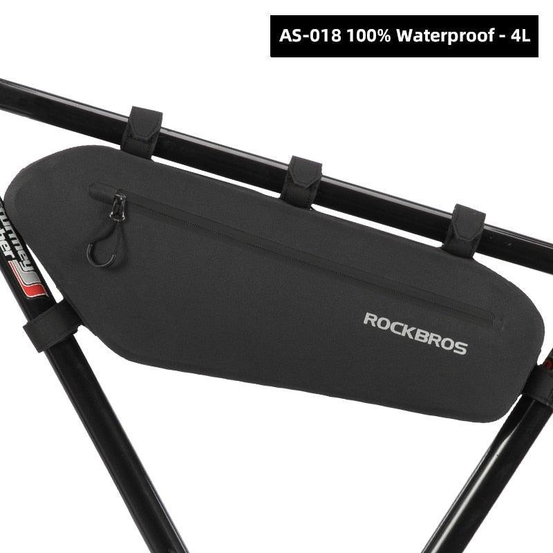 ROCKBROS 100% Rainproof Triangle Bike Bag - 5L/8L Large Capacity Frame Bag - Seamless 600D Nylon Storage for MTB &amp; Road Bike (AS-017)