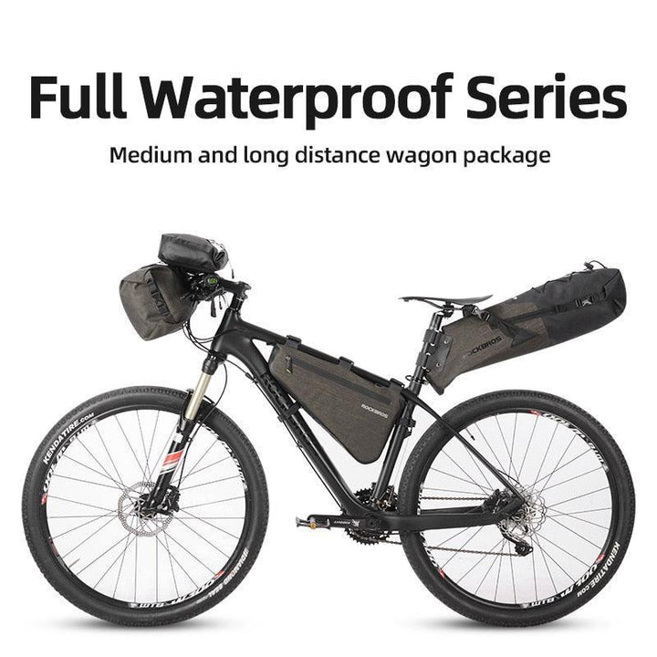 ROCKBROS 100% Rainproof Triangle Bike Bag - 5L/8L Large Capacity Frame Bag - Seamless 600D Nylon Storage for MTB &amp; Road Bike (AS-017)