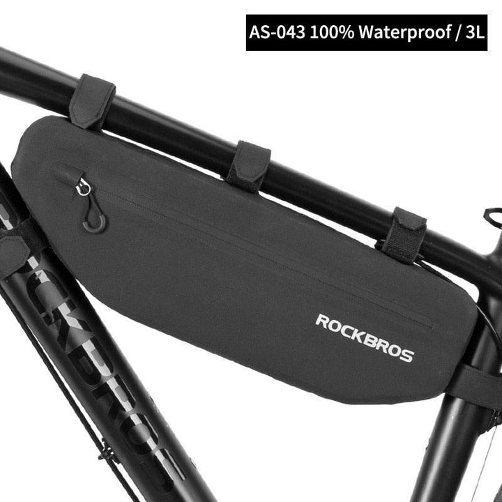 ROCKBROS 100% Rainproof Triangle Bike Bag - 5L/8L Large Capacity Frame Bag - Seamless 600D Nylon Storage for MTB &amp; Road Bike (AS-017)