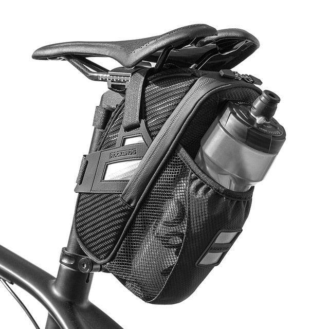 ROCKBROS C7-1 Waterproof Bike Saddle Bag - Rainproof MTB Rear Seat Tail Bag - Reflective High-Visibility Cycling Tool Pouch