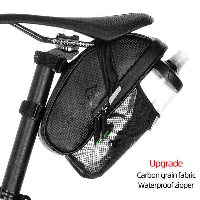 ROCKBROS C7-1 Waterproof Bike Saddle Bag - Rainproof MTB Rear Seat Tail Bag - Reflective High-Visibility Cycling Tool Pouch