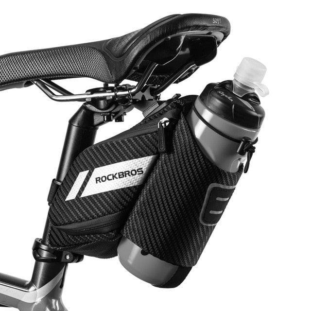 ROCKBROS C7-1 Waterproof Bike Saddle Bag - Rainproof MTB Rear Seat Tail Bag - Reflective High-Visibility Cycling Tool Pouch