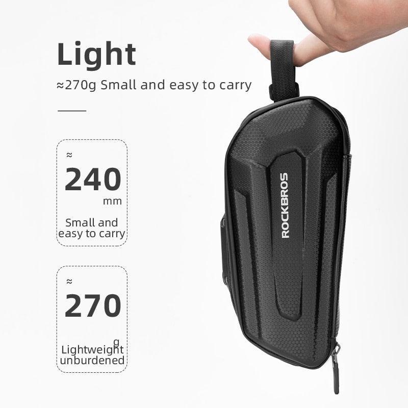 ROCKBROS 1.7L Bike Saddle Bag - Carbon Fiber Pattern Hard Shell Seat Pack - Quick Release &amp; Rainproof Rear Storage for MTB &amp; Road Bike (B69)