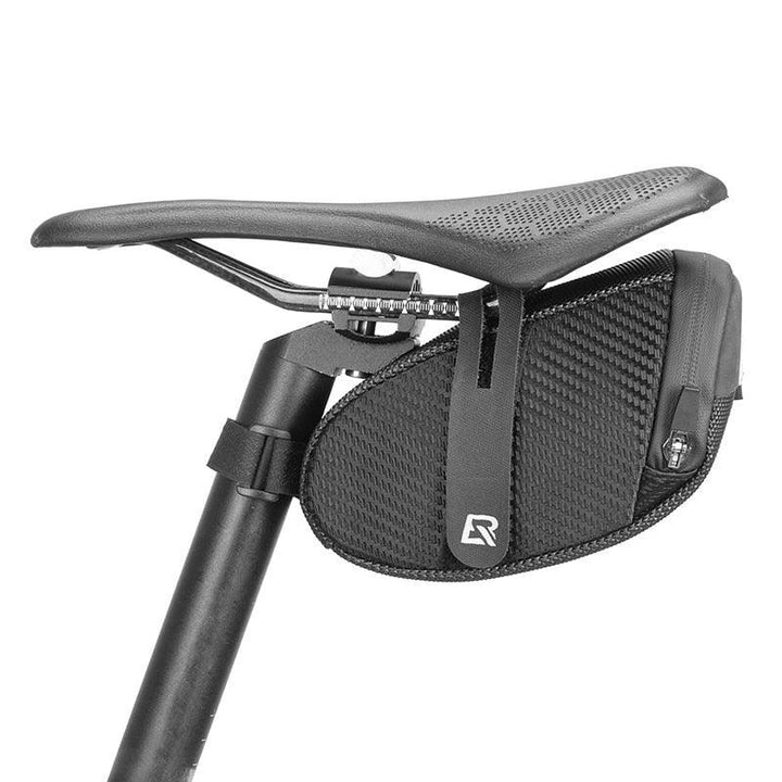 ROCKBROS 1.7L Bike Saddle Bag - Carbon Fiber Pattern Hard Shell Seat Pack - Quick Release &amp; Rainproof Rear Storage for MTB &amp; Road Bike (B69)