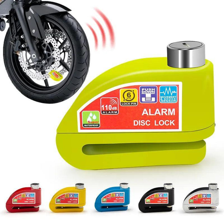 High-Decibel Siren Disc Brake Lock - Waterproof Anti-Theft Padlock with Vibration Sensor - Universal Security for Motorcycle, Scooter &amp; E-Bike