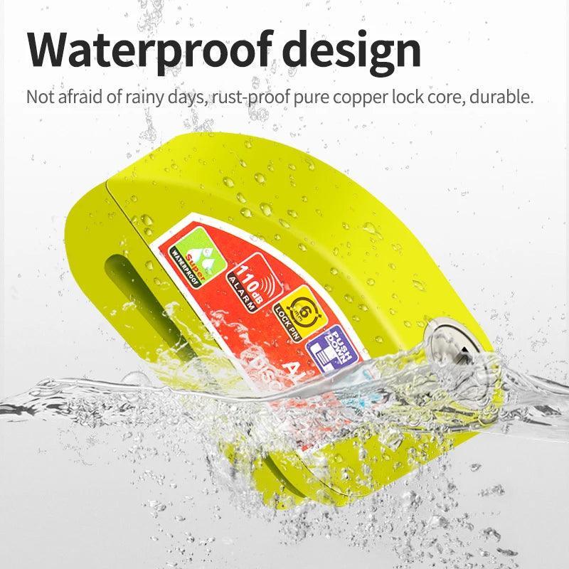 High-Decibel Siren Disc Brake Lock - Waterproof Anti-Theft Padlock with Vibration Sensor - Universal Security for Motorcycle, Scooter &amp; E-Bike