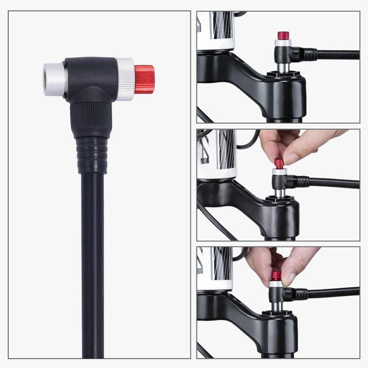 ThinkRider 300 PSI High-Pressure Shock Pump - Precise 1.5" Gauge for MTB Fork &amp; Rear Suspension - 2-Stage Non-Leak Head (168g)