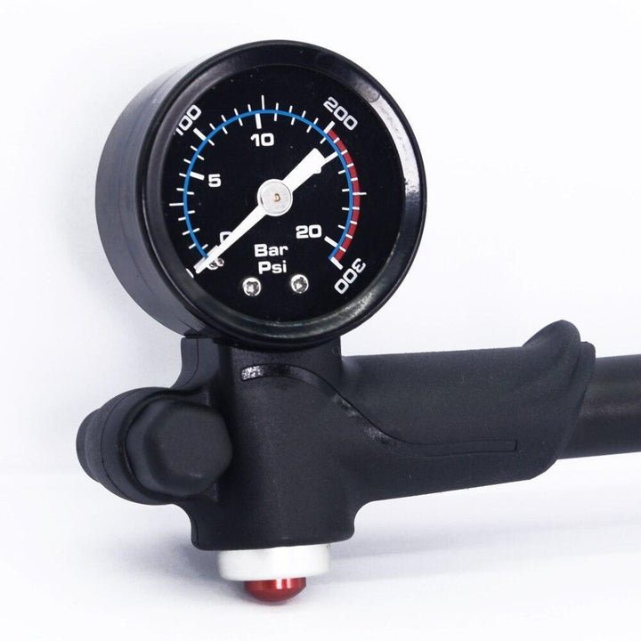ThinkRider 300 PSI High-Pressure Shock Pump - Precise 1.5" Gauge for MTB Fork &amp; Rear Suspension - 2-Stage Non-Leak Head (168g)
