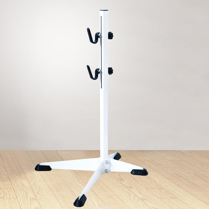 ThinkRider Bicycle Floor Parking Rack - High-Strength Iron Maintenance Stand - Adjustable Display Rack with ABS Protective Hooks for MTB &amp; Road Bike