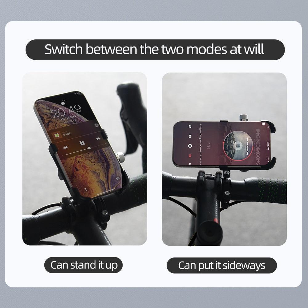 ThinkRider MTB Phone Mount - Full Aluminum Alloy CNC Construction - 360° Rotatable &amp; 180° Tilt - Mechanical Anti-Shake Locking for MTB, Road Bike &amp; Motorcycle