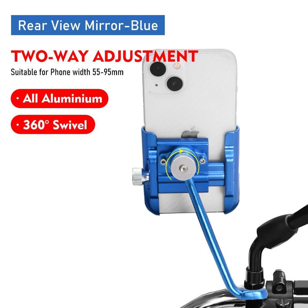 ThinkRider MTB Phone Mount - Full Aluminum Alloy CNC Construction - 360° Rotatable &amp; 180° Tilt - Mechanical Anti-Shake Locking for MTB, Road Bike &amp; Motorcycle