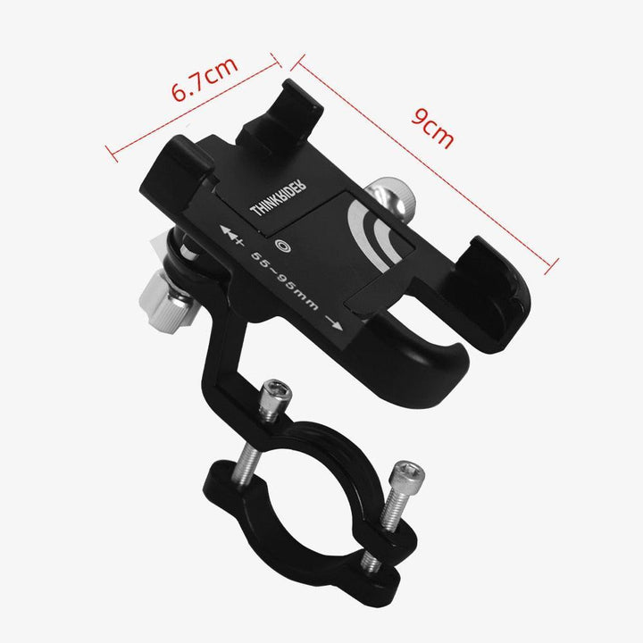 ThinkRider MTB Phone Mount - Full Aluminum Alloy CNC Construction - 360° Rotatable &amp; 180° Tilt - Mechanical Anti-Shake Locking for MTB, Road Bike &amp; Motorcycle