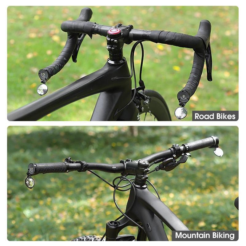 WEST BIKING 23g Ultralight Bike Rearview Mirror - Eco-Friendly Nylon Fiber Construction - 360° Adjustable Handlebar End Mirror for 16-22mm Inner Diameter
