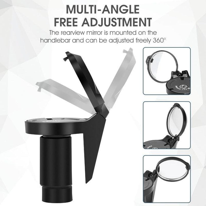 WEST BIKING 23g Ultralight Bike Rearview Mirror - Eco-Friendly Nylon Fiber Construction - 360° Adjustable Handlebar End Mirror for 16-22mm Inner Diameter