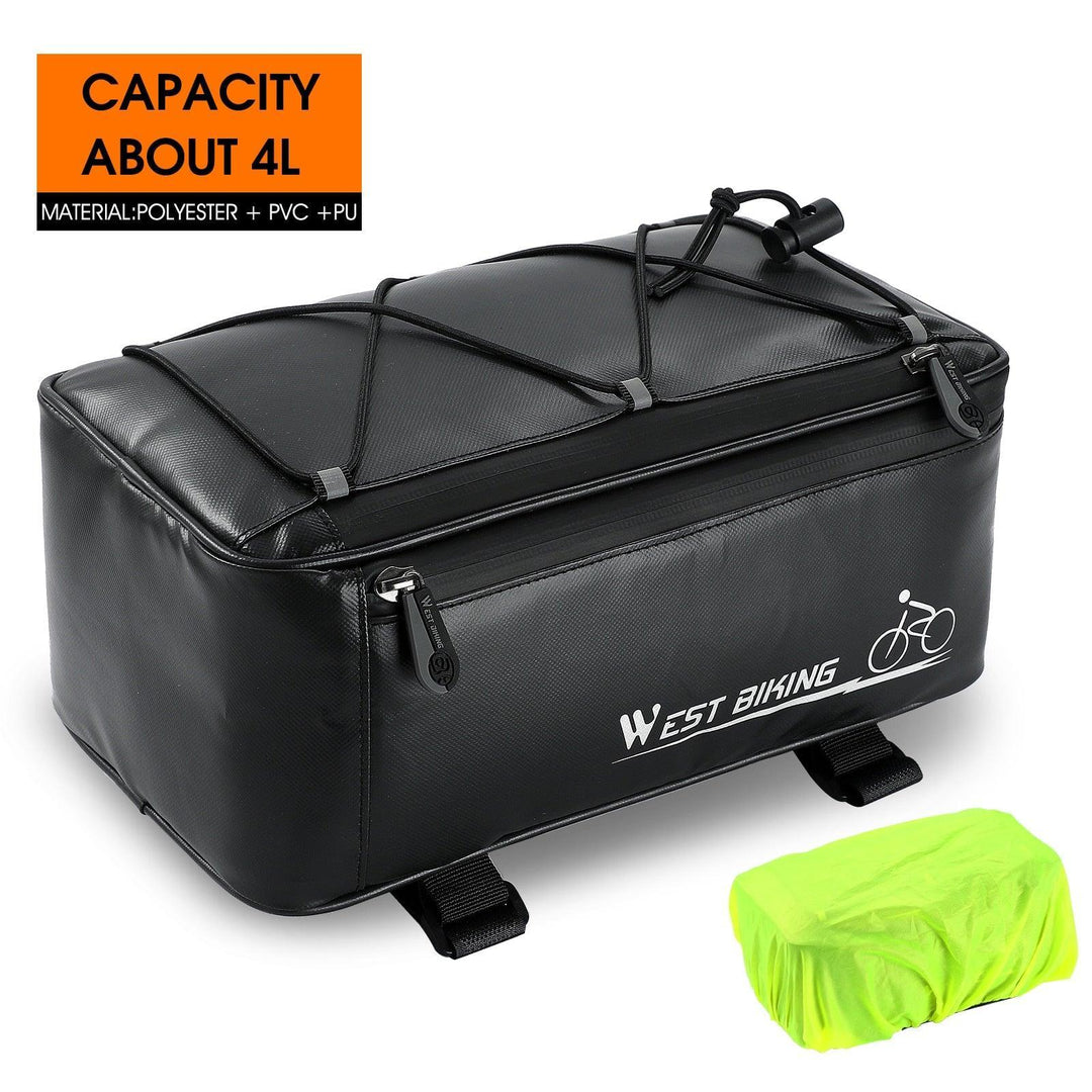 WEST BIKING 3-in-1 Bike Trunk Bag - 10-35L Scalable Large Capacity - Waterproof Canvas Pannier with Rain Cover &amp; Shoulder Strap for Rear Rack