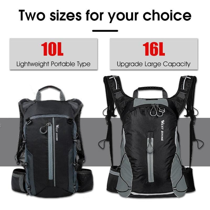 WEST BIKING 10L Ultralight Cycling Backpack - 280g Breathable Bicycle Bag - Water Repellent Nylon Sport Daypack for MTB, Climbing &amp; Hiking