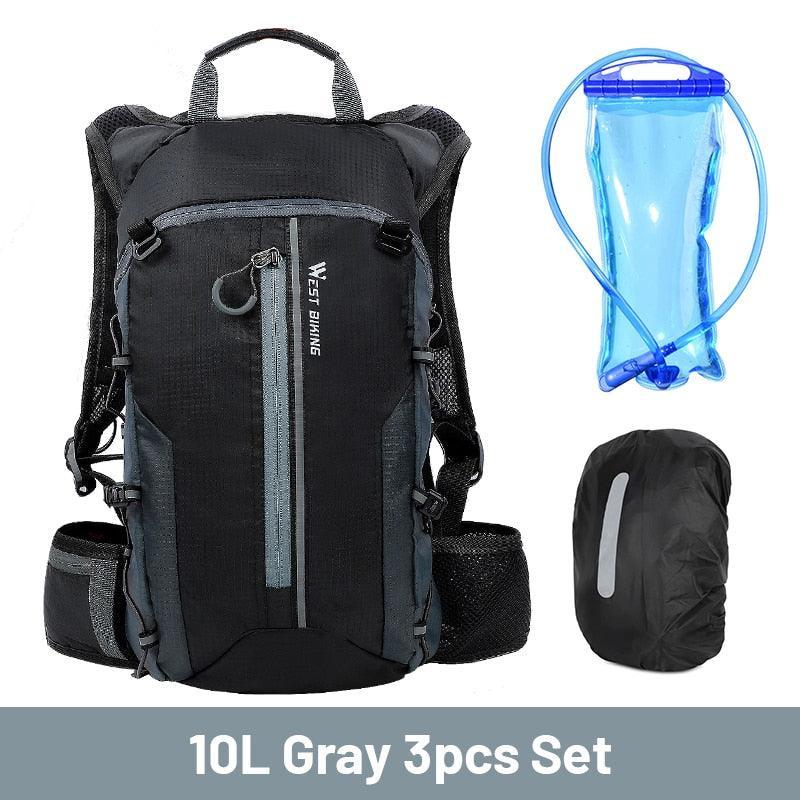 WEST BIKING 10L Ultralight Cycling Backpack - 280g Breathable Bicycle Bag - Water Repellent Nylon Sport Daypack for MTB, Climbing &amp; Hiking