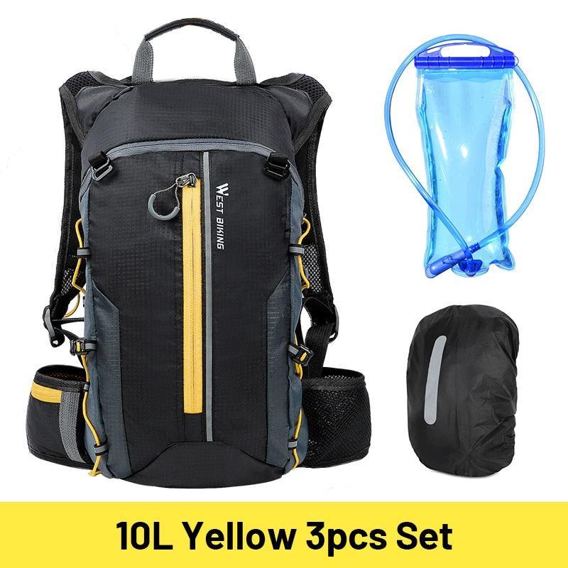 WEST BIKING 10L Ultralight Cycling Backpack - 280g Breathable Bicycle Bag - Water Repellent Nylon Sport Daypack for MTB, Climbing &amp; Hiking