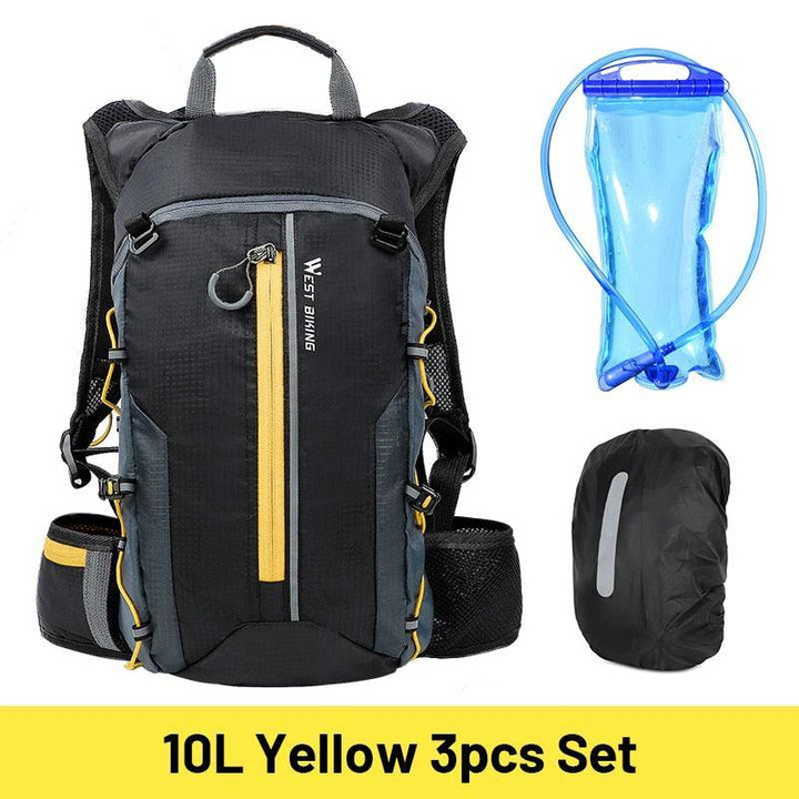 WEST BIKING 10L Ultralight Cycling Backpack - 280g Breathable Bicycle Bag - Water Repellent Nylon Sport Daypack for MTB, Climbing &amp; Hiking
