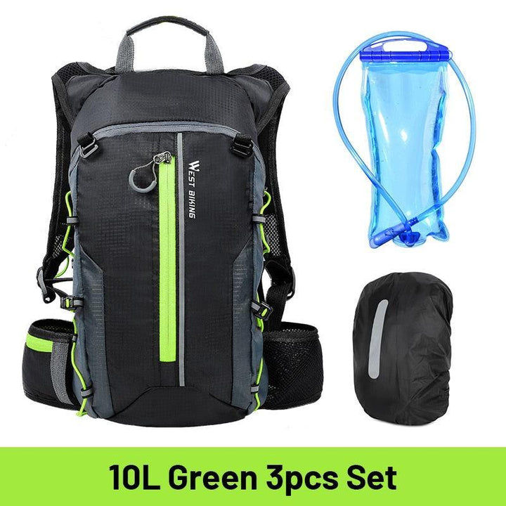 WEST BIKING 10L Ultralight Cycling Backpack - 280g Breathable Bicycle Bag - Water Repellent Nylon Sport Daypack for MTB, Climbing &amp; Hiking