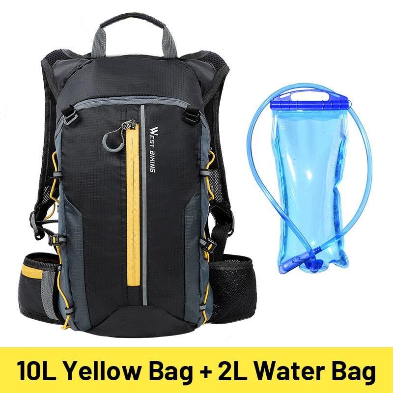 WEST BIKING 10L Ultralight Cycling Backpack - 280g Breathable Bicycle Bag - Water Repellent Nylon Sport Daypack for MTB, Climbing &amp; Hiking