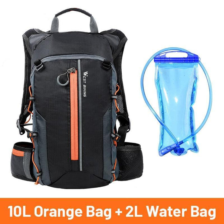 WEST BIKING 10L Ultralight Cycling Backpack - 280g Breathable Bicycle Bag - Water Repellent Nylon Sport Daypack for MTB, Climbing &amp; Hiking